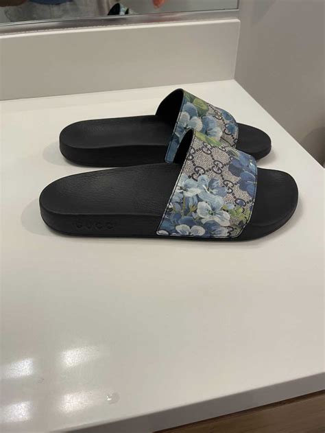 blue bloom gucci slides|gucci floral slides nordstrom.